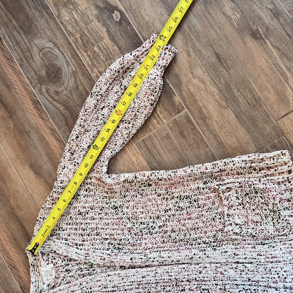 2 Hippie Rose Soft & Cozy Ivory, Mauve, & Brown Knit Cardigans, XS - Picture 13 of 16